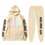 Never Broke Again Hoodie Casual Hooded Sweatshirt Casual Sports Pants