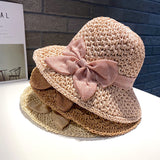 Summer Hats Bow Straw Hat Women's Summer Sun Hat