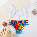 Children Swimsuit Children's Swimsuit Cute Solid Color Printing