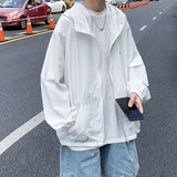 Men Jackets Sun Protection Clothing Thin Ice Silk Breathable