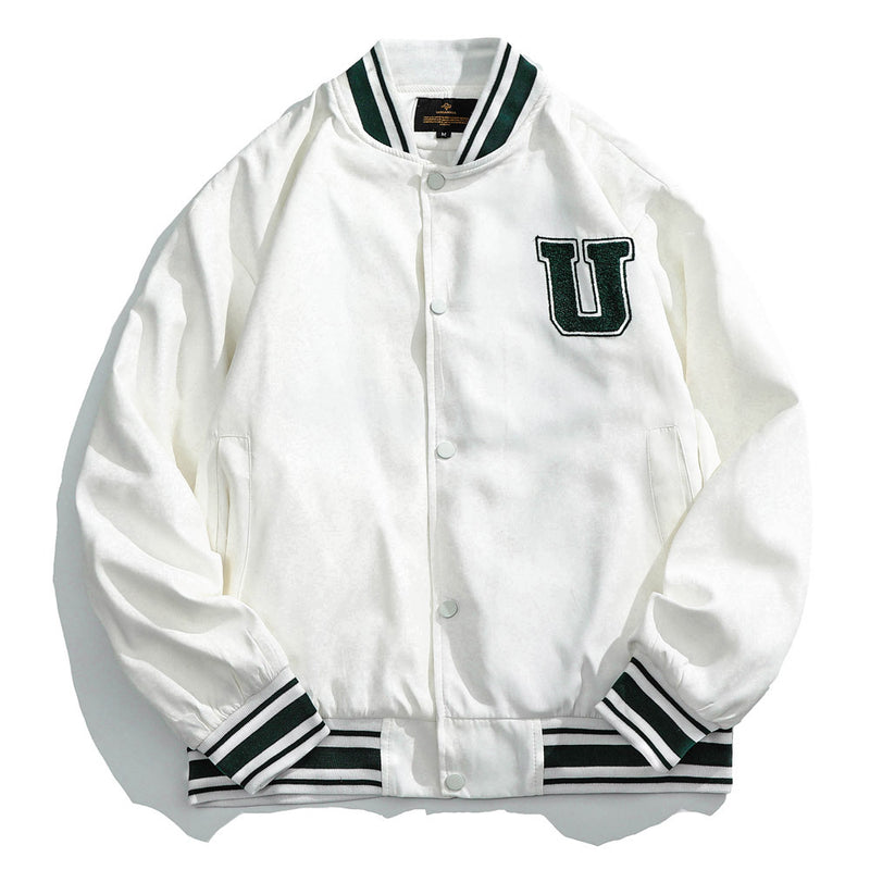 Man Fall Outfis Autumn Embroidered Baseball Uniform Jacket Casual Jacket