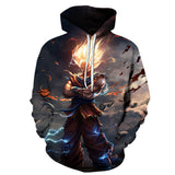Anime Hoddies 3D Digital Printing Dragon Ball Wukong Series Sweater