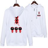 Squid Game Costume Couple Hoodie Casual Zipper Sweater for Men and Women