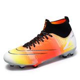 Football Shoes High-Top Soccer Shoes Men's TPU Long Nail Bottom Suitable Lawn Sneakers