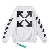 Off White Sweatshirts Printed Loose Sweatshirt Round Neck Bottoming Shirt