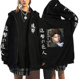 Anime Hoddies Anime Attack on Titan Zipper Sweater Leisure Sports Sweater Coat