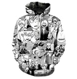 Anime Hoddies My Hero Academia Series 3D Sweater Printed Pullover Zipper Hooded Sweatshirt