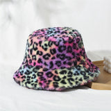 Vintage Check Bucket Hat Lamb Wool Bucket Hat