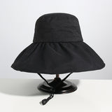 Women Bucket Hat Hat Big Brim Vinyl Sun Protective Sun Shade