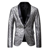 Men Prom Outfits Bronzing Printed