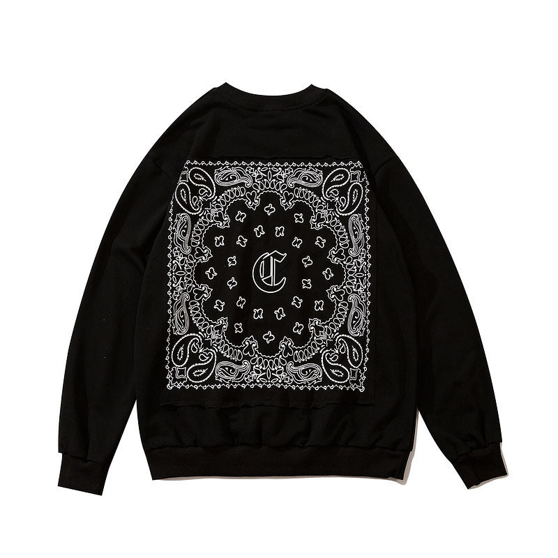 Man Fall Outfits Vintage Cashew Flower Autumn Pullover Sweater