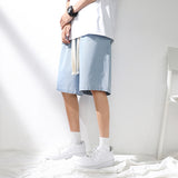 Men Denim Shorts NASA Joint-Name Jeans Loose Straight Casual