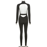 Spring New Women's Backless Tight Sports Fitness Jumpsuit Women