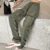 Julia Fox Low Rise Jeans Pleating Casual Pants with Large Pockets Hot Girls