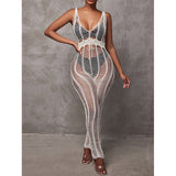 Coachella Music Festival Outfits Backless Beach Jumpsuit Trousers