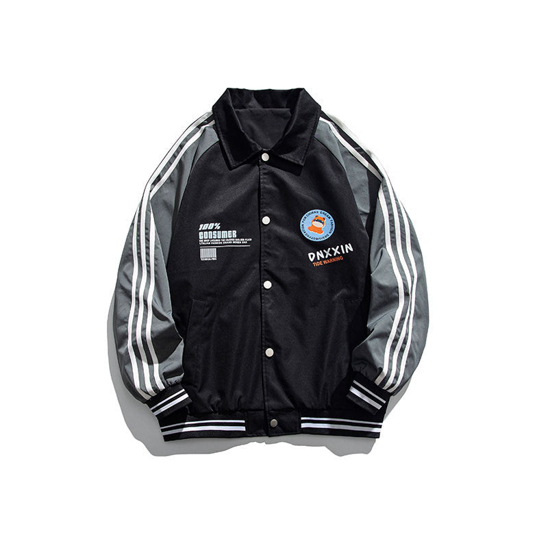 Man Fall Outfis Autumn Street Sports Baseball Uniform Men's Hip Hop Loose Couple Casual Jacket