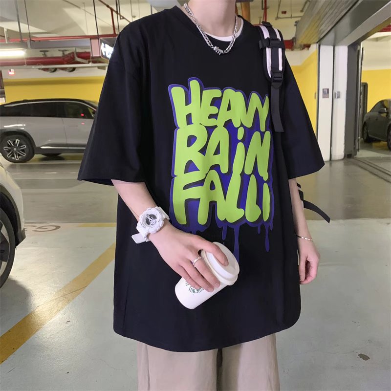 Men T-Shirts Printed Loose Casual