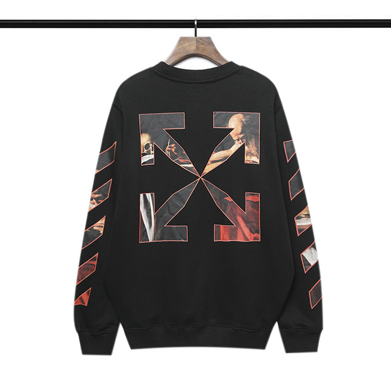 Off White Sweatshirts Off Crew Neck Pullover Sweatshirt Ow Terry Coat