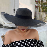 Big Hats Hat Female Summer Sun Protection Sunshade Big Brim Straw Hat Beach Hat