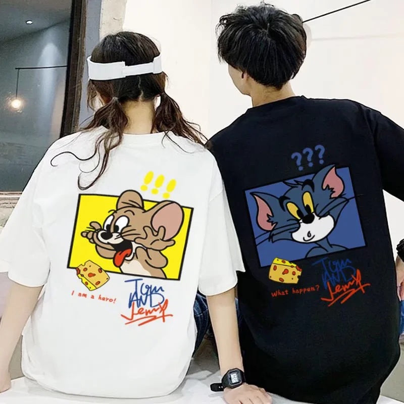 Tom And Jerry T Shirt Loose Cartoon Cat And Mouse