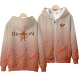 Anime Hoddies Original God Anime Clothing Zipper Hooded Sweater