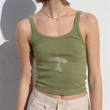 Vintage Y2g Shirts Vest for Women Summer