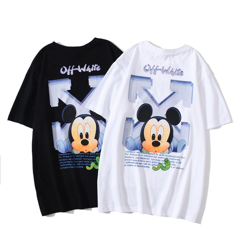 Off White T Shirt Summer Off Mouse Arrow Short Sleeve Men And Women Youth Casual Tshirt Owt