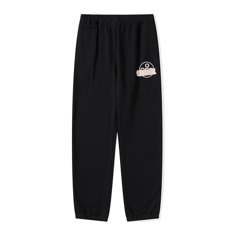 Off White Pants Sports Pants Loose-Fit Tappered Trousers Cropped Trousers