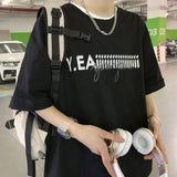 Men T-Shirts Loose Half Sleeve Printing