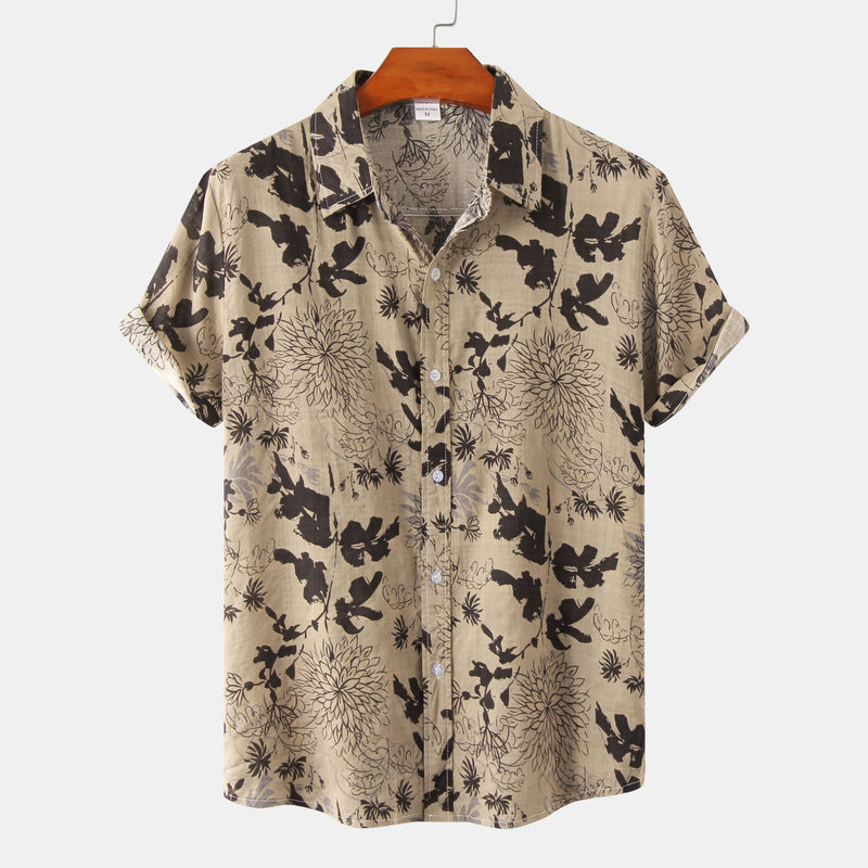 Camp Collar Shirt Printed Floral Shirt