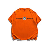 Men T Shitrs Mirror Reflection Letter Printing Round Neck