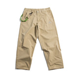 Man Fall Straight-Leg Trousers Loose Casual with Big Pockets Elastic Overalls