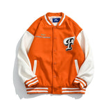 Man Fall Outfis Bear Embroidery Baseball Uniform Jacket Loose Casual Couple Jacket