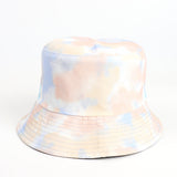 Bucket Hat Fishing Cap Cotton Print Fisherman Hat Double-Sided Tie-Dye Color Printing Fashion Sun Hat