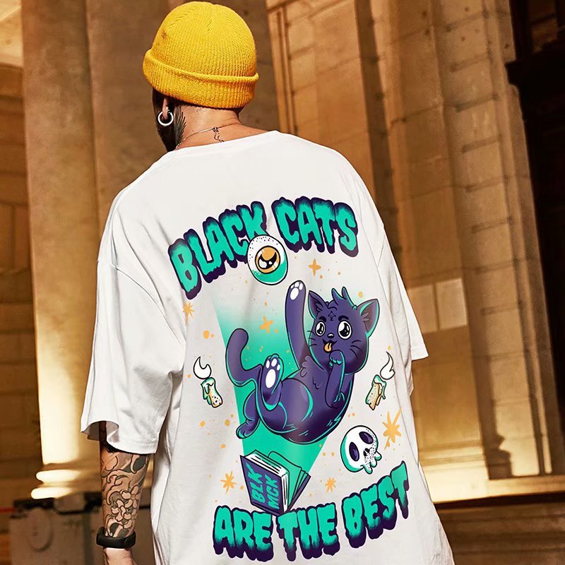 Men T-shirt Half-Sleeved Loose Printing