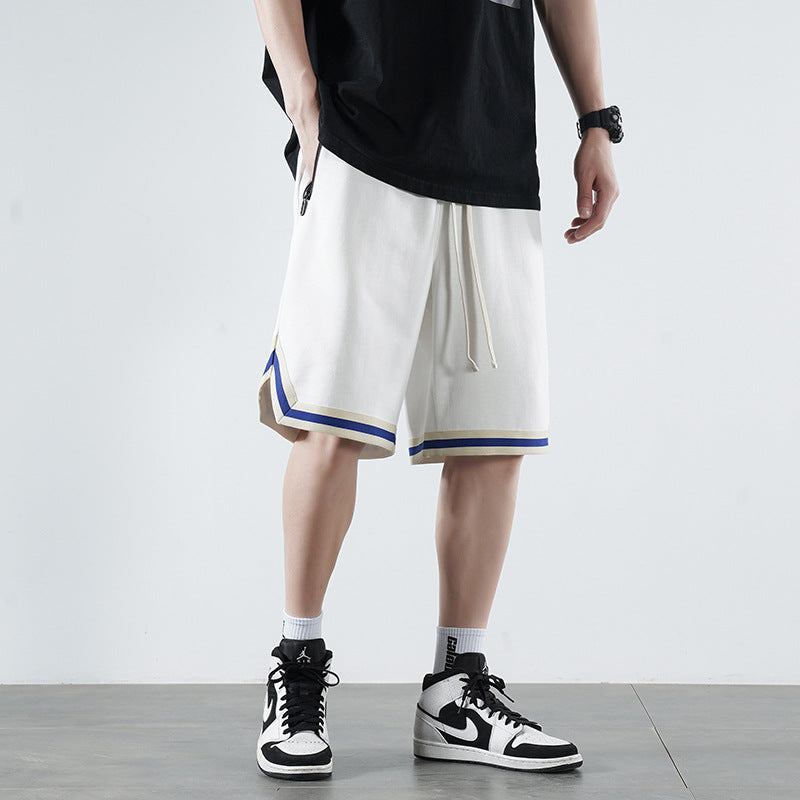 Men White Shorts Men's Shorts Summer Loose Sports