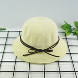 Summer Hats Bucket Hat Leather Rope Summer Women's Casual