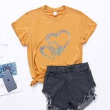 Valentine's Day T Shirt Short-Sleeved T-shirt Summer plus Size Top