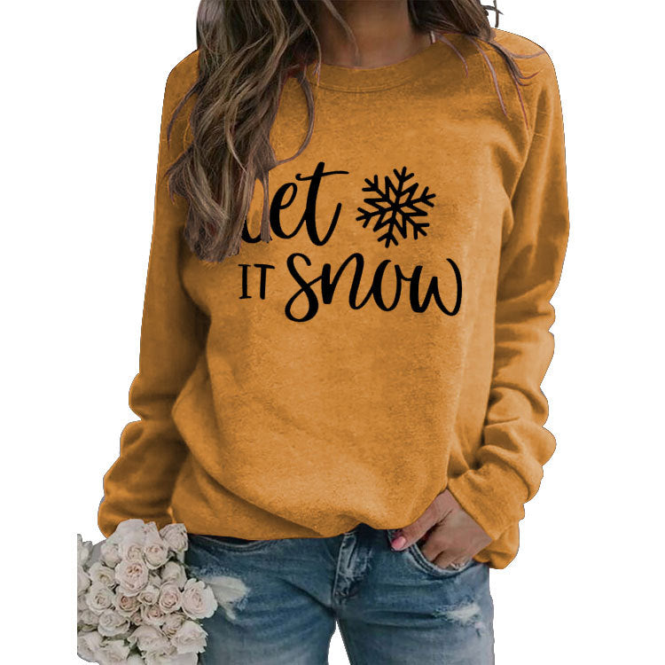Yes I M Cold Sweatshirts Let It Snow Printed Sports Sweater