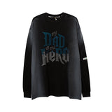 Man Fall Outfits Hip Hop High Street Tie-Dyed Long-Sleeved T-shirt Men's and Women's Oversize Pullover Thin Sweater