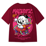 Men T-Shirts Loose Printed Half Sleeve