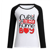 Valentine's Day T Shirts Couples Loose Long Sleeve T-shirt