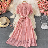 Betty Draper Valentine's Day Dress Vintage Court Style Socialite Swing Dress