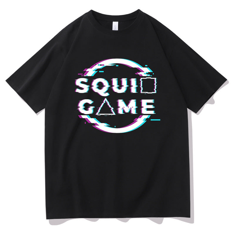 Squid Game Costume T-shirt Loose Men's and Women's Short Sleeve T-shirt