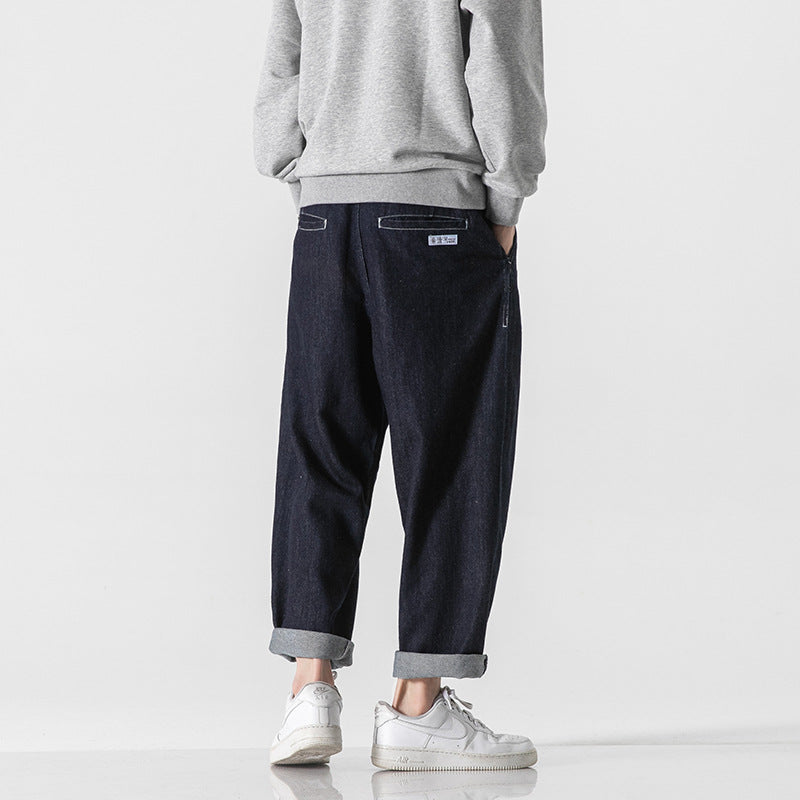 Man Fall Fall Loose Primary Color Straight Jeans