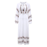 Beth Dutton Bohemian Dress Winter Autumn Maxi Dresses Cotton Long Dress