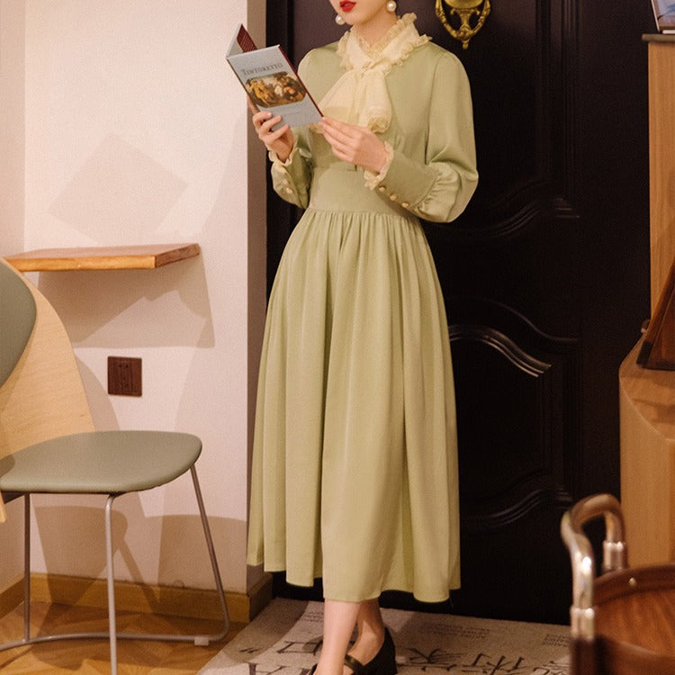 Betty Draper Valentine's Day Dress Retro Elegant Tea Green Dress