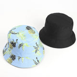 Bucket Hat Fishing Cap Cotton Print Fisherman Hat Pattern Printing Bucket Hat Female Sun Hat Tide