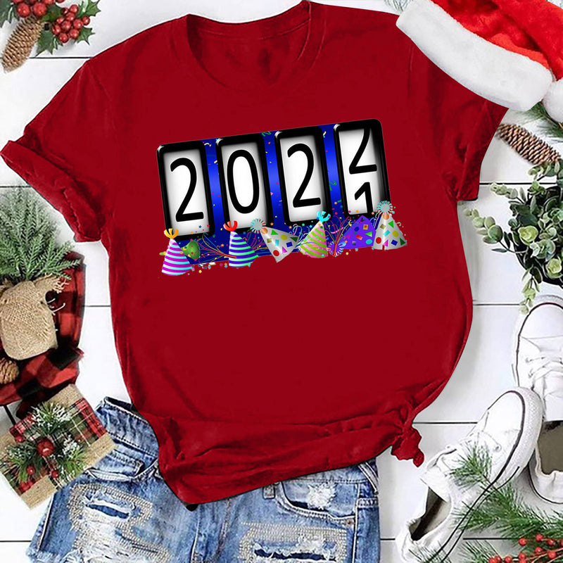 Valentine's Day T Shirt Short-Sleeved T-shirt Timer Digital 2022 Printed Summer Wear