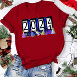 Valentine's Day T Shirt Short-Sleeved T-shirt Timer Digital 2022 Printed Summer Wear